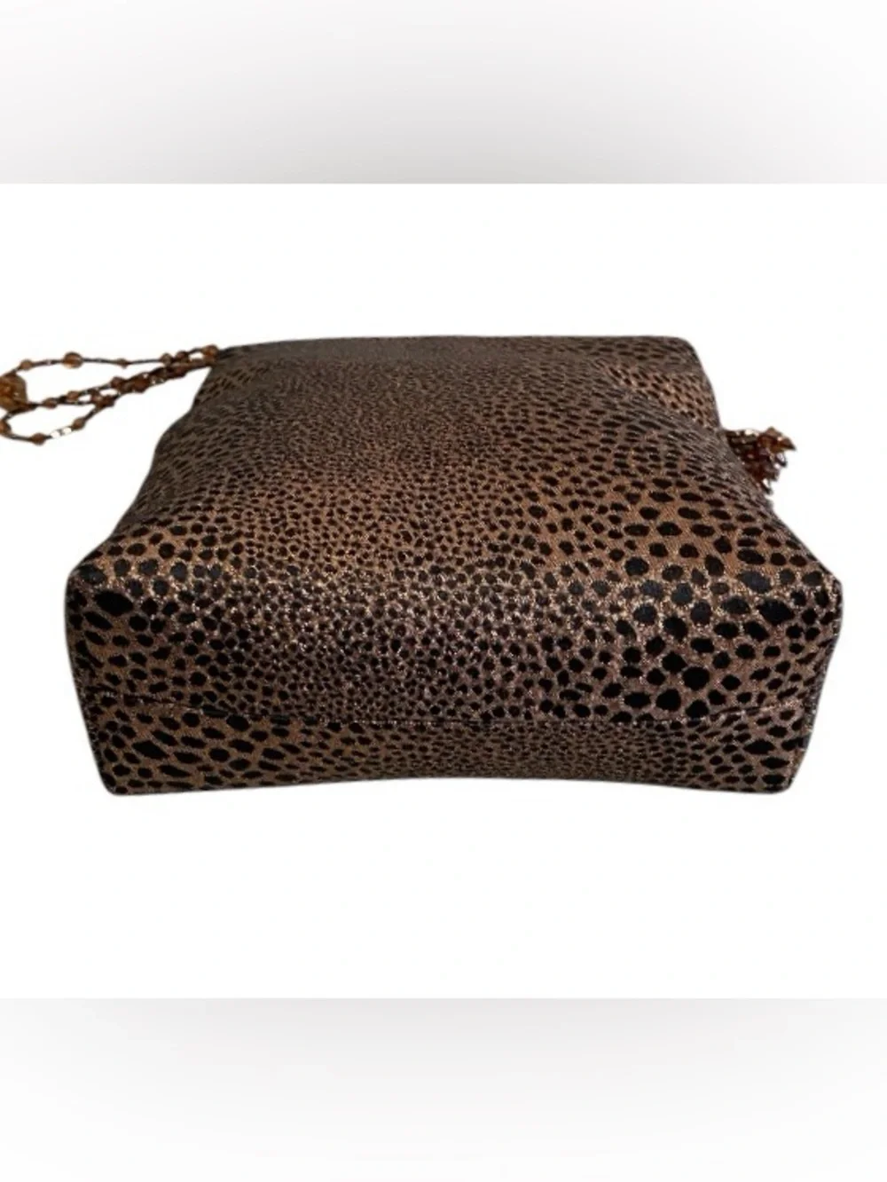 Vintage Cache leopard print evening purse
